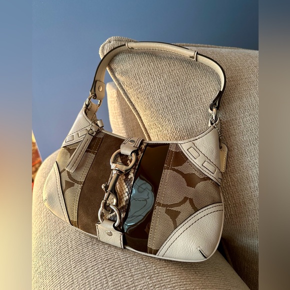 Coach RARE Y2K Classic Monogram Hampton Hobo Mini Bag - Picture 2 of 14